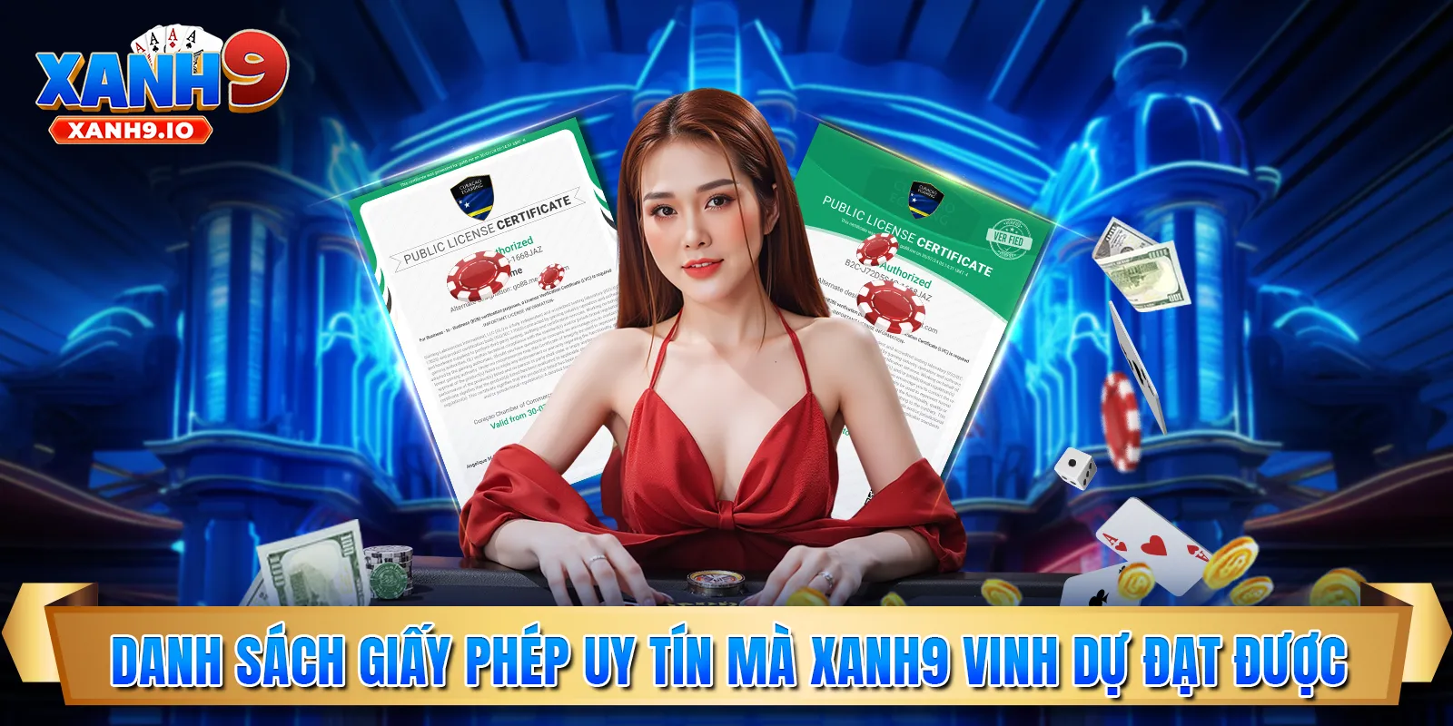Danh sách giấy phép uy tín mà Xanh9 vinh dự đạt được